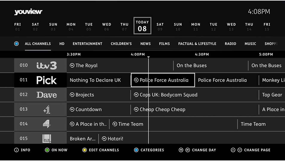 YouView high contrast guide