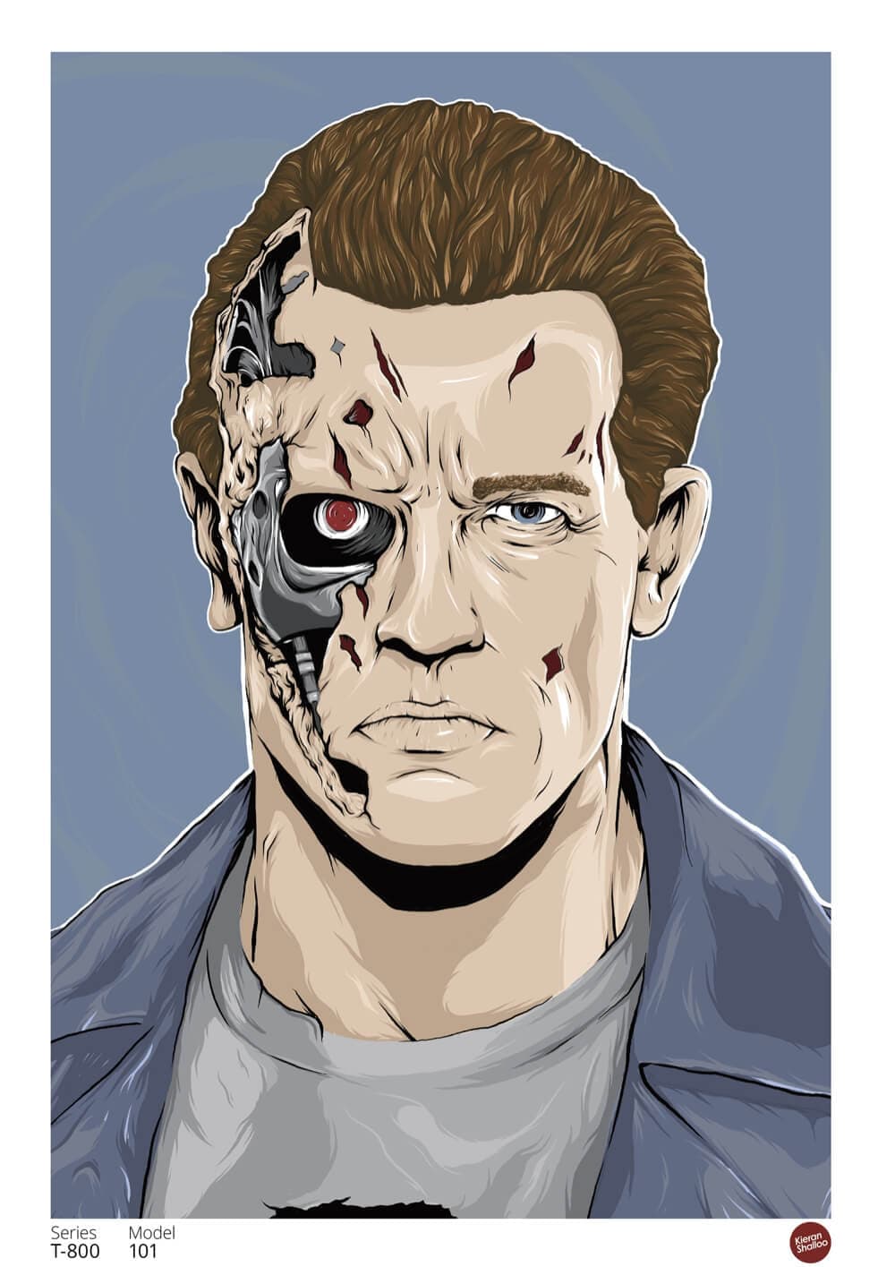 Terminator illustration by kieran shalloo design